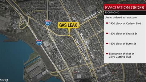 Update: Evacuation order lifted as Richmond gas leak repaired