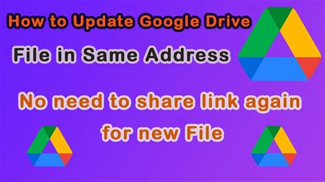 Update a Shared File in Google Drive Without Changing the Shareable