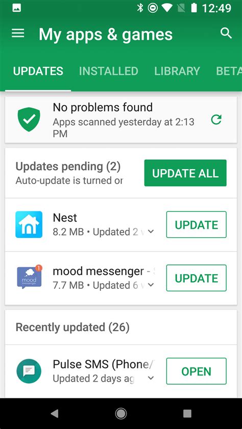 Update all google apps.  Tap on Manage apps & devices.  For these reason...