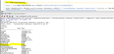 Update blob column in oracle