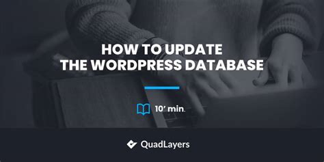 Update database in wordpress.  Examples # Update the WordPress database...