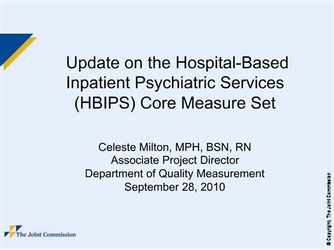 Update on the Hospital-Based Inpatient Psychiatric Services …