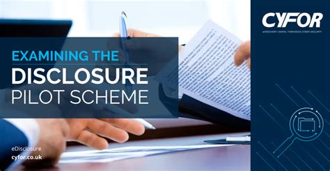 Update on the operation of the Disclosure Pilot Scheme