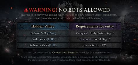 Update to Hidden Valleys entry requirements : r/MIR4global