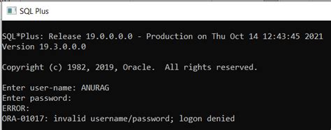 Update user password in oracle