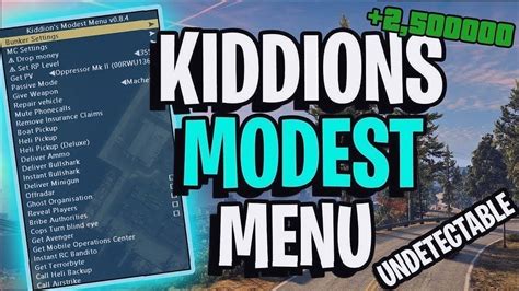 Updated mod menu.  - Kiddions Modest Menu By default, Mod Menu's update chec...