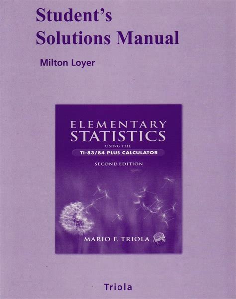 Updated students solutions manual for triolas elementary statistics 10th edition. - Digital media keyboard 3000 user guide.
