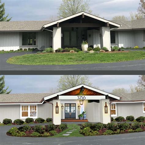 Transform the look of your 1960s ranch house exterior with thes