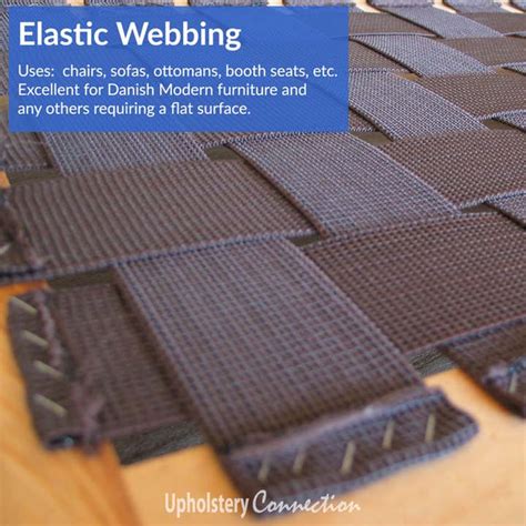 Upholstery webbing elastic.  The webbing is strong but supporting, suitable...