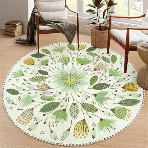 Uphome Round Rug for Bedroom 4