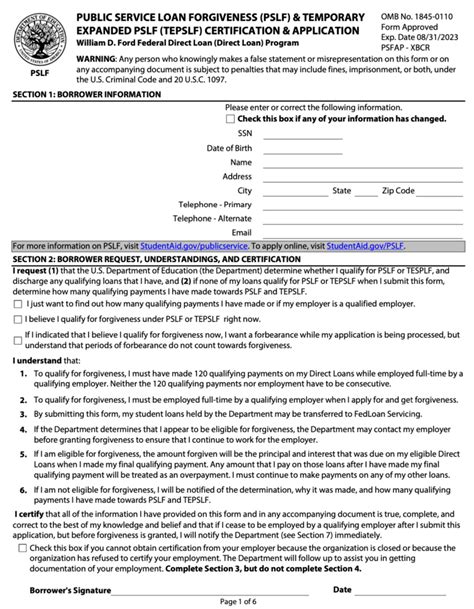 The Department Of Education PSLF Form is a ten-year digital trail of your work history. This is added to your student loan file. It is used to track employment eligibility, create a log of qualified payments and to determine if employers are qualified to be a participant in an installment plan. The Department of Education recommends that you ...