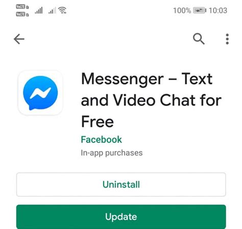 Uppdatera messenger-konto