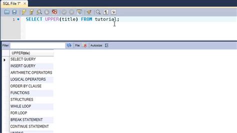 Upper and lower in sql