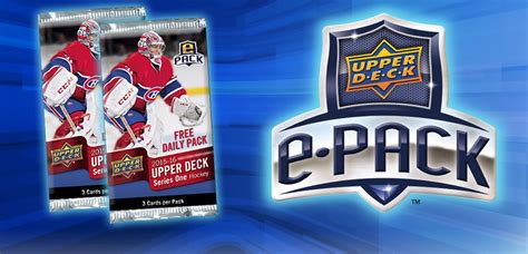 Upper deck epacks. The Upper Deck flagship brand arrives with a new collecting experience on Upper Deck e-Pack®! 2023-24 UD Series 1 Hockey has switched up the pack configuration for the first time in 20 years by adding four new Base Set parallels (three are serial-numbered), and three inserts per pack, on average, without compromising the average amount of Young Guns … 