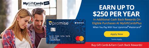 Upromise com login. Mastercard. Upromise ® Mastercard ®. Reward details. Earn 1.529% cash back rewards on your purchases when your Upromise Program account is linked to an eligible College Savings Plan. Get up to $250 in cash back rewards per calendar year on eligible gift card purchases at MyGiftCardsPlus, powered by Upromise. Learn more at MyGiftCardsPlus.com. 