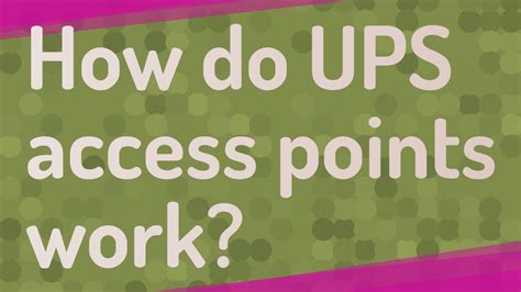 Ups access point location dunn photos. UPS Access Point (Hold at Location) This document provides an overview on shipping packages to a UPS Access Pint. What is a UPS Access Point? Access points are … 