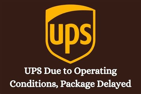 When your @UPS status changes to "Due to operating conditions, your package may be delayed." 27 Jul 2022. 