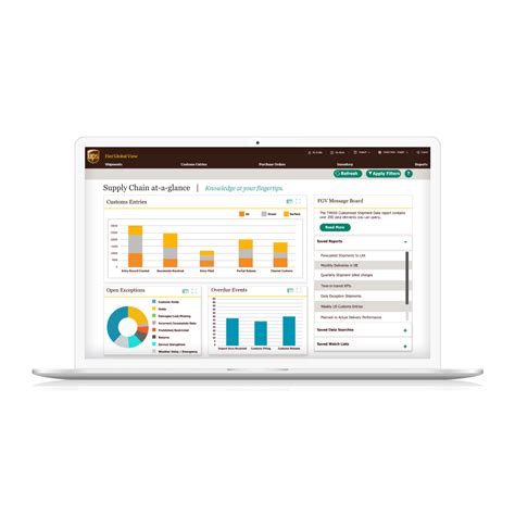 Ups global flex view. Keeping track of a high-volume global supply chain is no simple task. UPS Flex Global View ® is a single dashboard to view and manage your ground, air and ocean freight shipments. Log In Open the link in a new window. Contact us to get started. 