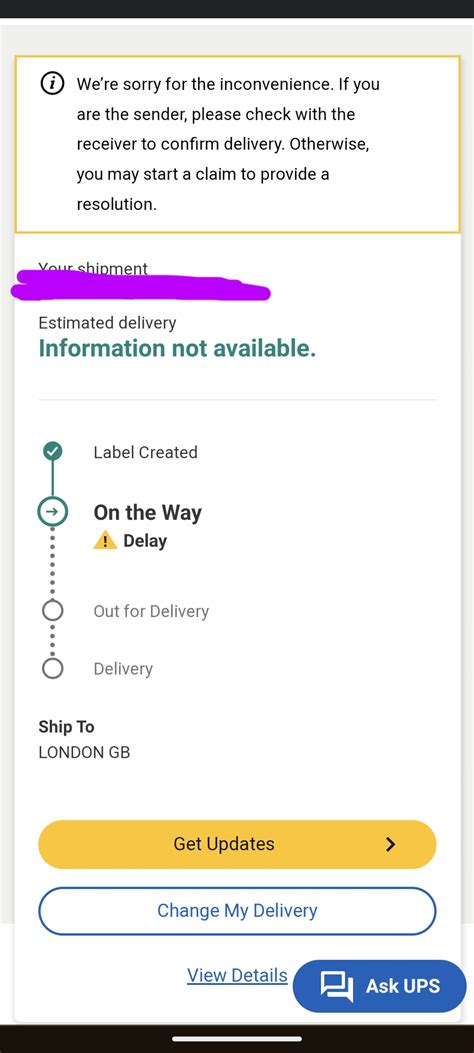 Ups package stuck in koeln.  My question to UPS support (I attached the HTTP resp...