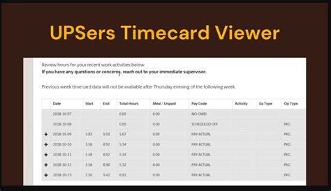 Upsers timecard viewer down. Go to UPSers r/UPSers • by ... Like others have said, the the timecard viewer is messed up. Mine showed the holiday but no pay yesterday, and today it shows the pay. So I wouldnt worry unless you dont see it on your check. Reply Chumbief Feeder • Additional comment actions ... 