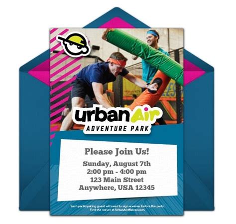 Urban Air Printable Invitations