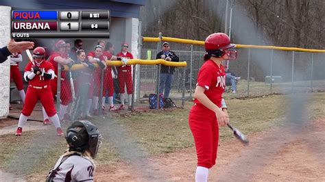 Urbana VS. Piqua High School - Softball - YouTube