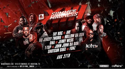 SUBSCRIBE to ULTIMATE RAP LEAGUE ⇩http://bit.ly/Sub2UltimateRapLeagueUPCOMING EVENTS: SUMMER MADNESS 13 SUNDAY AUGUST 27THFOLLOW THE MOVEMENT ⇩@URLTV @SMACKW....