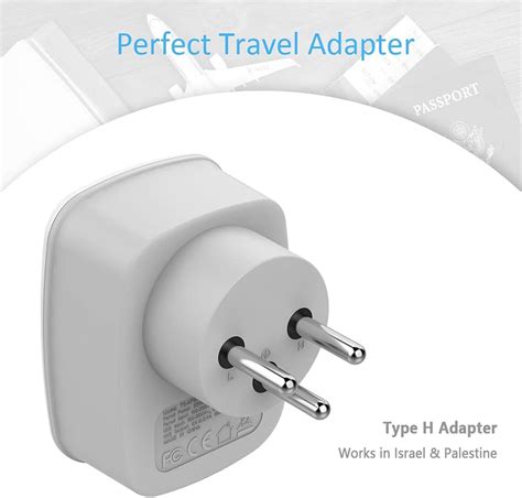 Us To Israel/Palestine Travel Plug Adaptor with 2 USB(Type H Plug) …