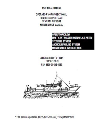 Us armee technisches handbuch landungsboot utility lcu 1671 1679. - Maintenance manual on a yamaha vmax 150.