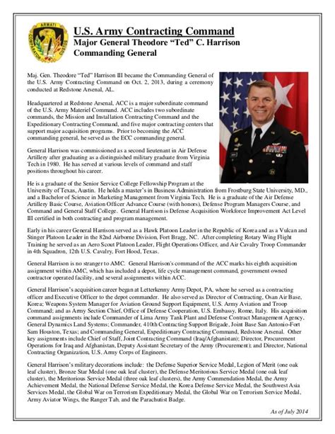 Us army change of command bio example