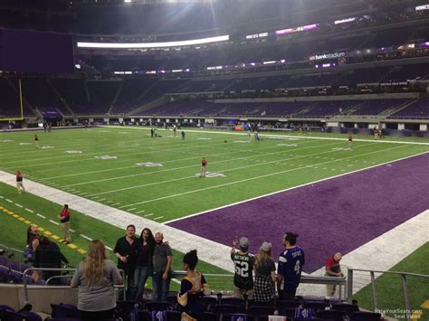 Seating view photos from seats at U.S. Bank Stadium, section 103, 