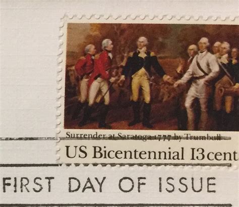 Us bicentennial 13 cent stamp. The Post Office Department issued the 3-cent United States Capitol stamp to commemorate the 150th anniversary of Washington, DC, as the capital of the United States. ... American Bicentennial Issue: Washington at Princeton; Sound Recording Issue; 1976-77 Part Two. ... 13-cent Indian Head Penny; 1980-1989 Definitives; 1990-1999 Definitives. 15 ... 