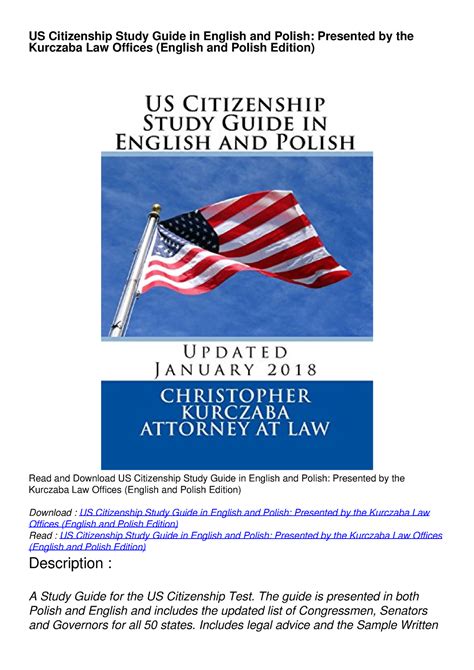 Us citizenship study guide in english and polish presented by the kurczaba law offices. - Yanmar ytg series diesel powered generators service repair manual.