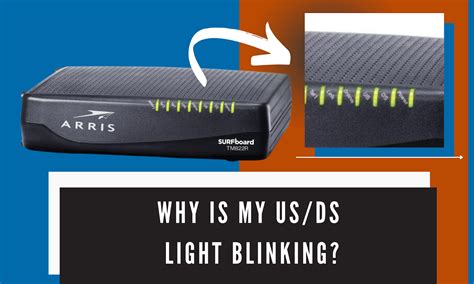 Nov 9, 2021 · Why is my ARRIS modem US light blinking? Typically, US and DS lights are the same thing (most of the time listed as “US/DS” on your modem). The US light is blinking on your Arris modem because there is a problem with the Internet connection. Physically reset your modem by unplugging it from power for 15 seconds and plugging it back in. . 