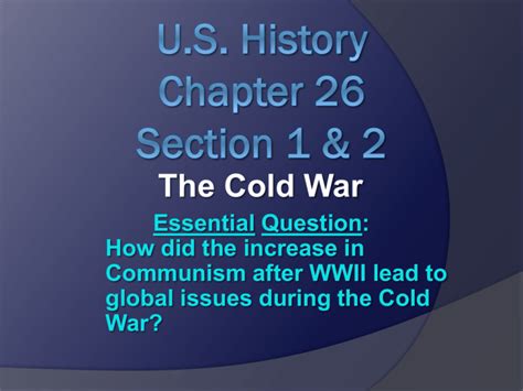 Us history chapter 26 section 1 guided reading origins of the cold war answer. - Introduction to econometrics stock watson 3rd edition solutions manual.