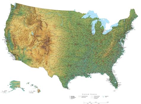 Us terrain map. Terrain map. Terrain map shows different physical features of the landscape. Unlike to the Maphill's physical map of United States, topographic map uses contour lines instead of colors to show the shape of the surface. Contours are imaginary lines that join points of equal elevation. Contours lines make it possible to determine the height of ... 