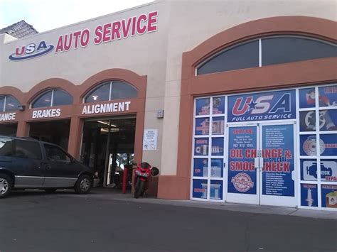 Usa auto service. Specialties: USA Auto Service provides a one-stop solution for its customers' automotive maintenance needs. Our locations combine 5 businesses, i.e., fast lube, brake system repair, smog inspection, air conditioning system service, and general repair, all under one roof. Established in 2012. Formed in 2012. USA Auto Service is the premier destination to take your vehicle for all its servicing ... 
