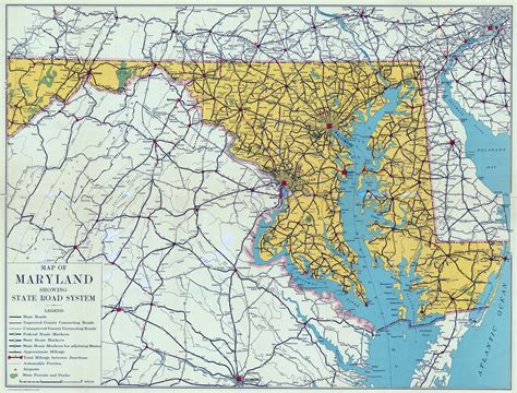 Usa maryland map. Maryland state large detailed administrative map with roads, highways and major cities. Large detailed administrative map of Maryland state with roads, highways and major cities. 