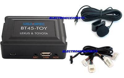 The USA Spec BT45-TOY includes a hide-away module, external microphone, and wiring harness. Vehicle Compatibility: The USA Spec BT45-TOY is compatible with select Toyota, Lexus, & Scion vehicles (as of 5/18/2016). Make Model Year; Toyota: 4Runner: 1998-2005: Avalon: 1998-2010: Camry: 1998-2011: Celica: 1998-2006: Corolla: 1998-2011: Echo:. 