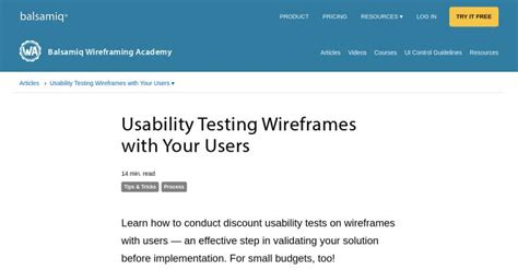 Usability Testing Wireframes with Your Users Wireframing Academy