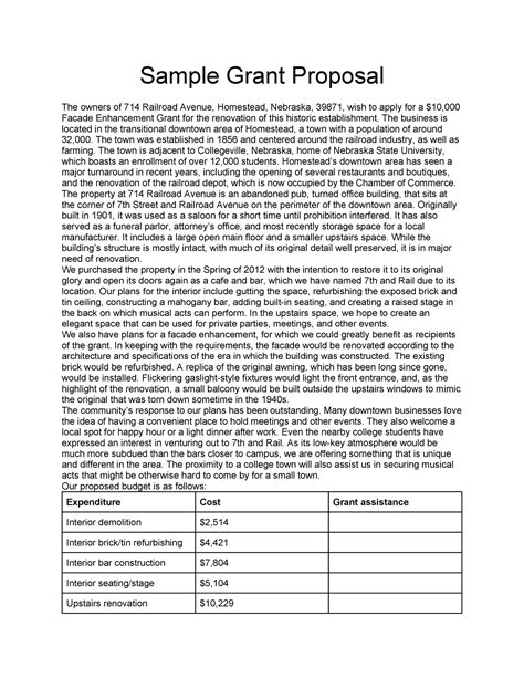 Usda grant proposal example.  When purchased, the complete sample is 38 pages long a...