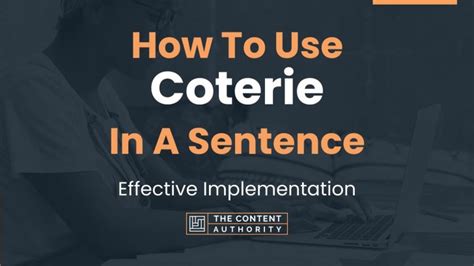 Use "coterie" in a sentence - TranslateEN.com