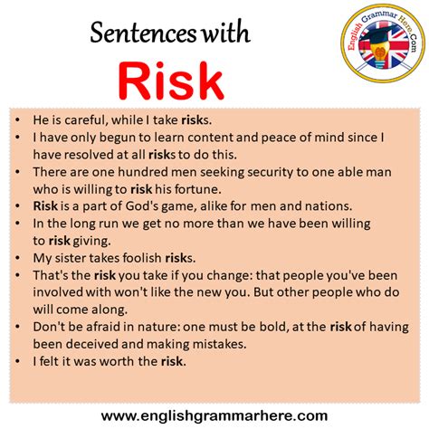 Use "risk" in a sentence "risk" sentence examples