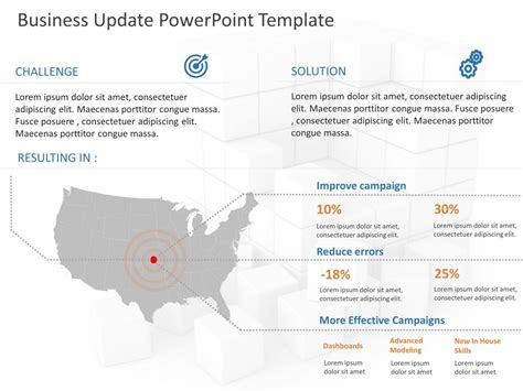Use Business Update PowerPoint Template to showcase an overview of your