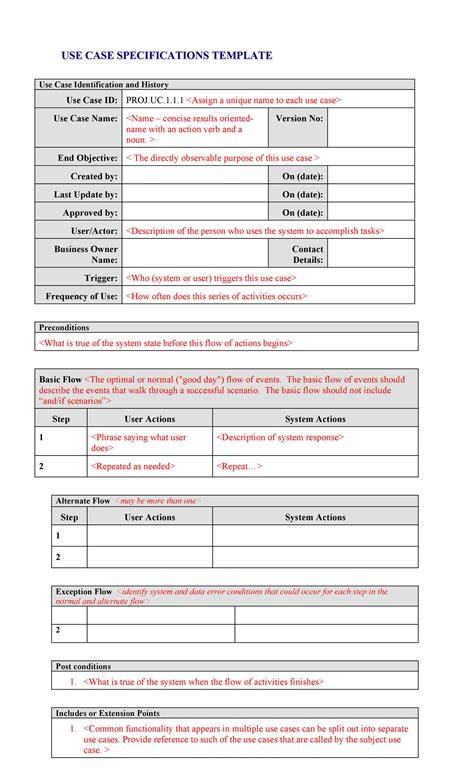 Use Case Scenario Template