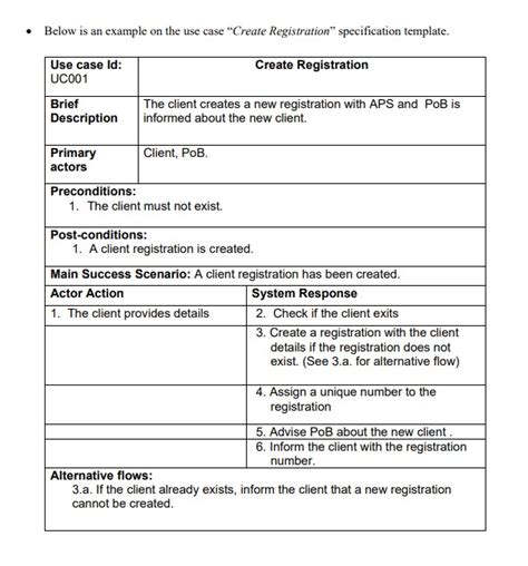 Use Case Specification Template