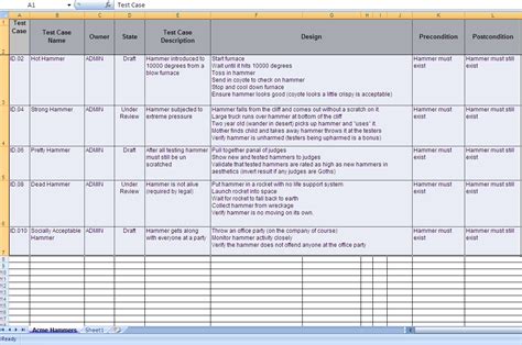 Use Case Template In Excel Format HQ Printable Documents