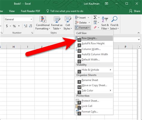 Use The Keyboard To Change Row Height And Column Width In Excel