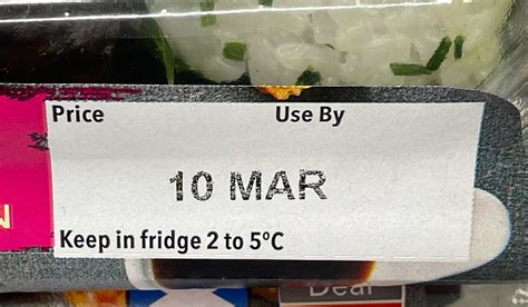 Use by date. For the use-by date to be a valid guide, you must carefully follow storage instructions. For example, if the instructions on the packaging tell you to refrigerate after opening, you should keep the food in a fridge at 5°C or below. After the use-by date, don’t eat, cook or freeze your food. The food could be unsafe to eat or drink, even if ... 