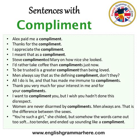 Use compliment and complement in a sentence